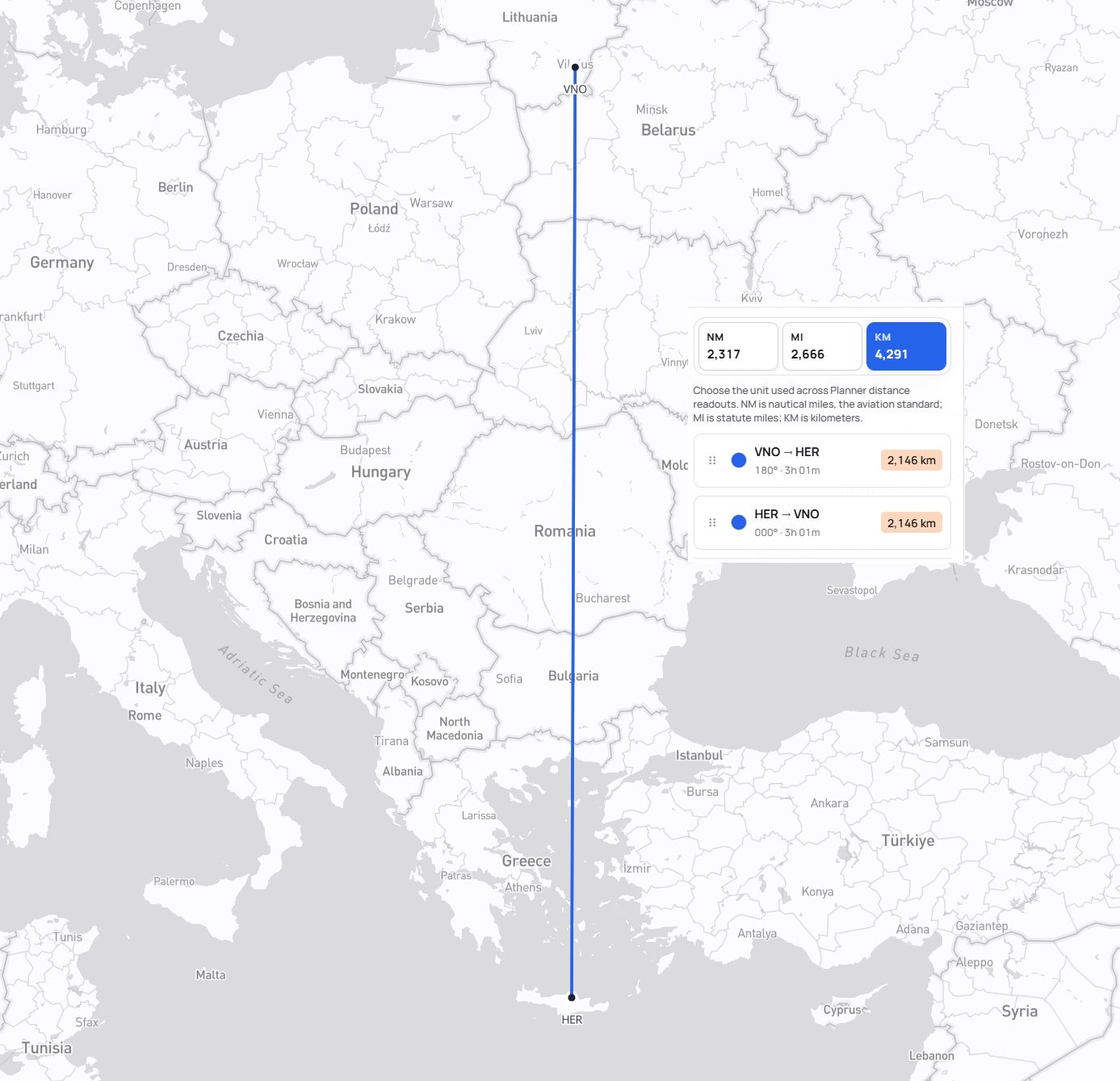 Kelionės maršrutas Vilnius – Heraklionas – Vilnius